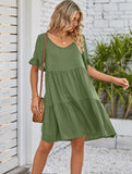 Carley ruffle sleeve tunic dress