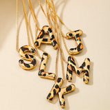 Cheetah Letter Necklace