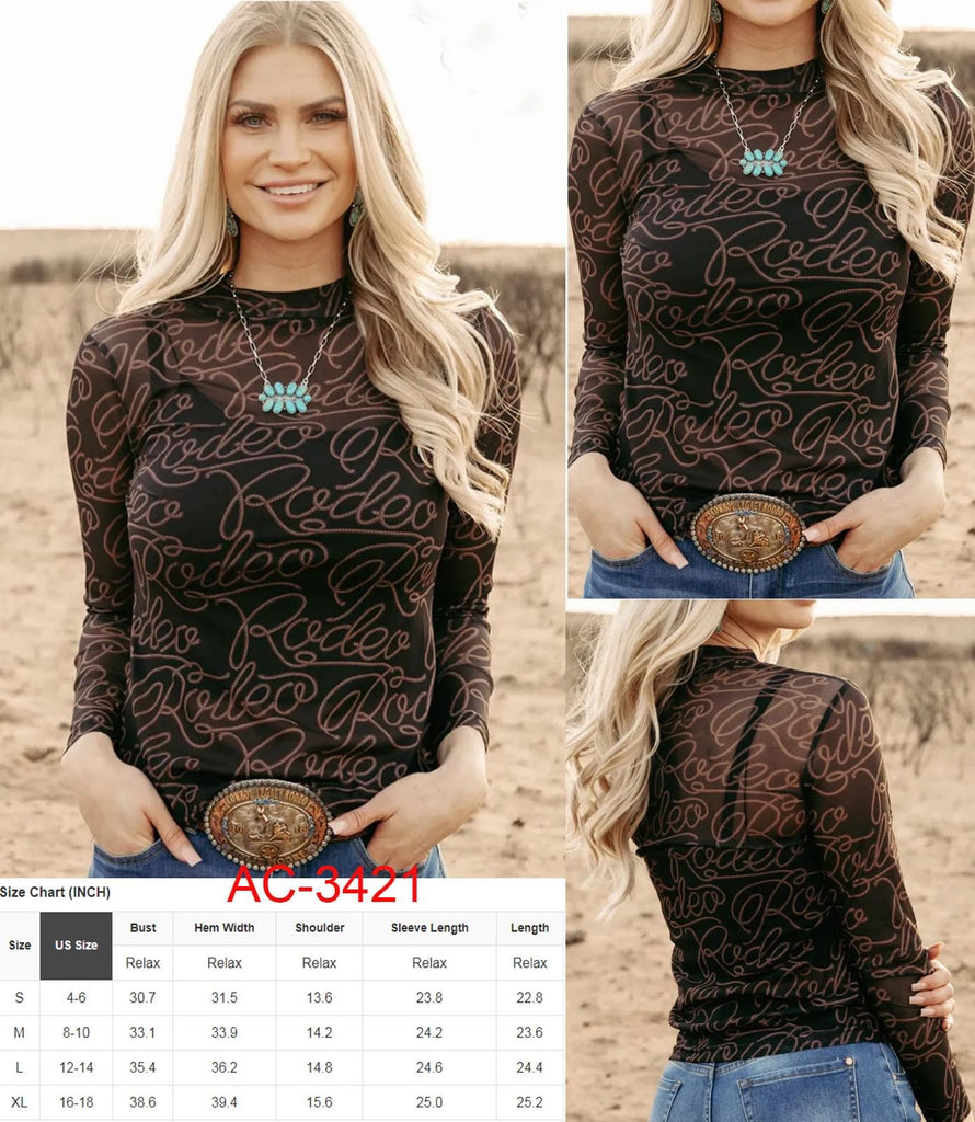 Rodeo Mesh top