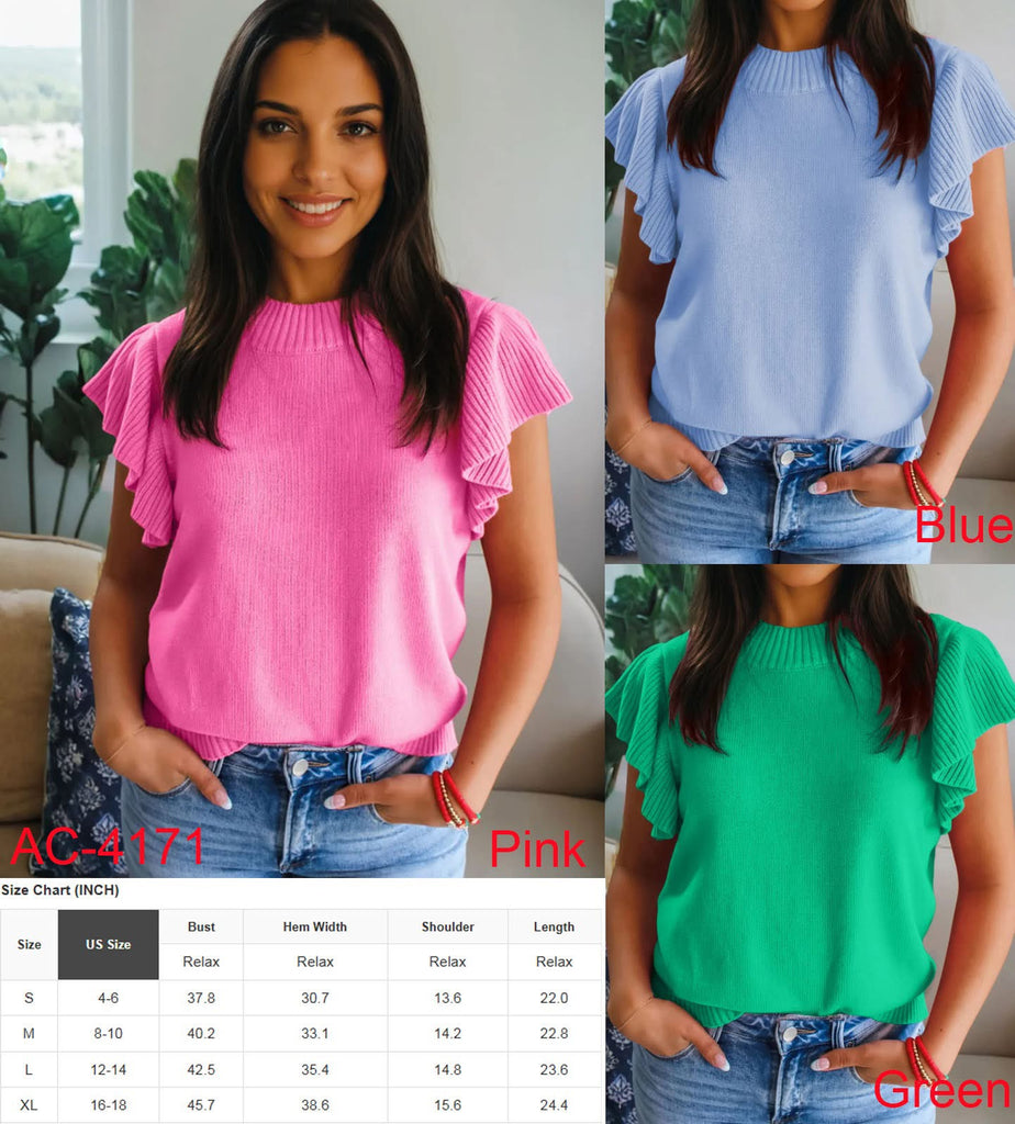 Laura ruffle sleeve top