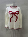 3 color bow sweater