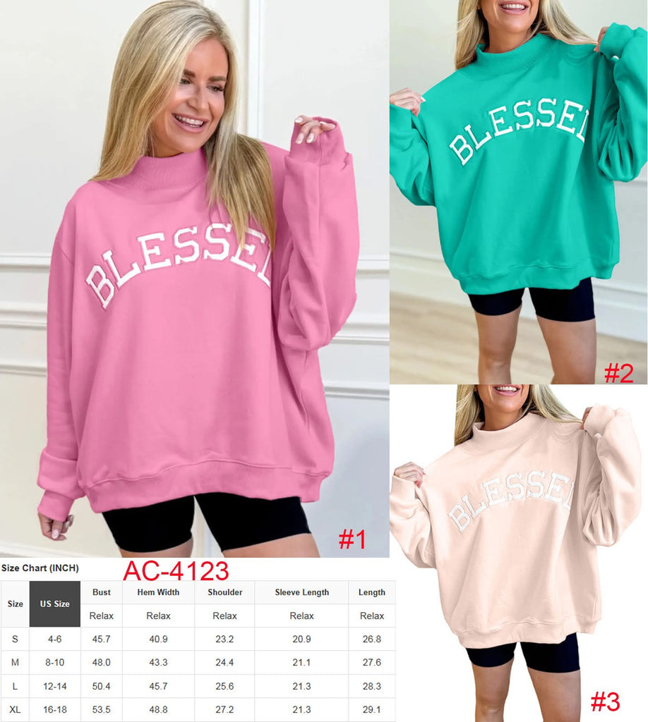 Oversized blessed sweatshirt
