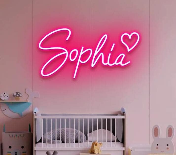 Customized neon name sign: ROUND 7