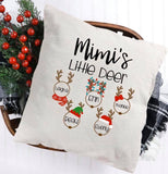Personalized little deer pillow covers Christmas