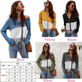 Waffle weave button down color block knot shirt