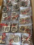 Reindeer Deer wooden ornaments PERSONALIZED